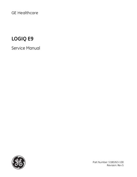Full Download Ge Logiq E9 User Manual 