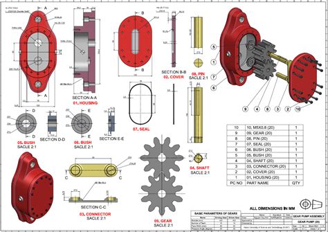 gear pump dwg