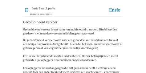 gecombineerd vervoer