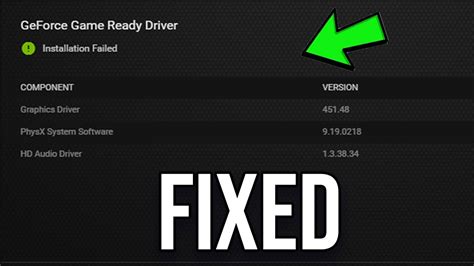 geforce game ready driver cant install