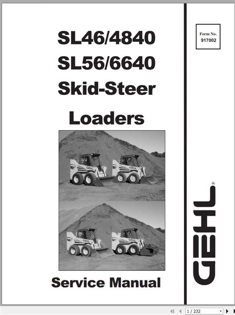 Full Download Gehl Skid Steer Service Manual 