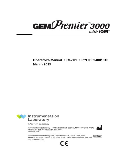 Gem 3000 Operator Manual