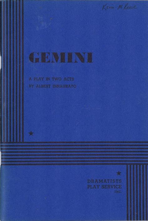 gemini albert innaurato scripture