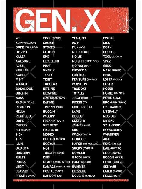 Gen X Slang
