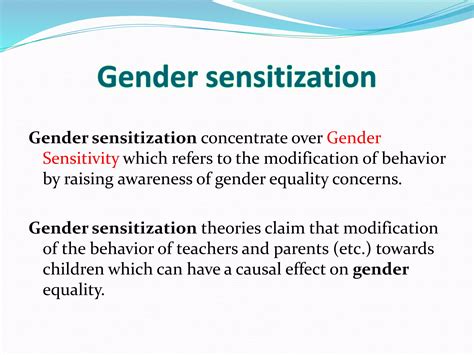 Gender Sensitization Meaning