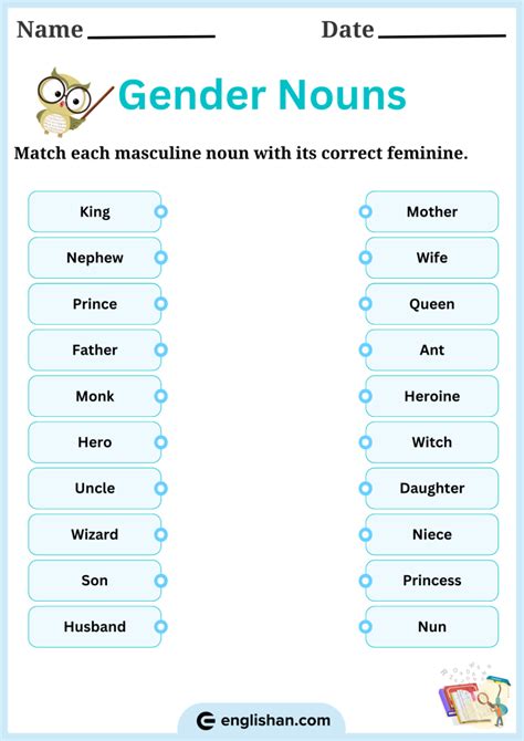 Gender Worksheet For Class 1