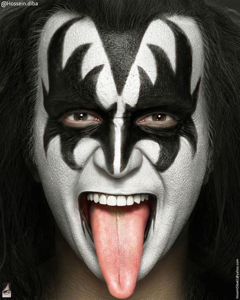 gene simmons make-up stencil