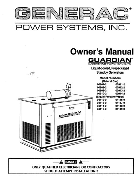 Generac Engine Service Manuals