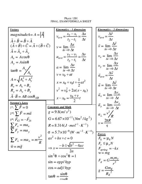 General College Physics 1 Final Exam