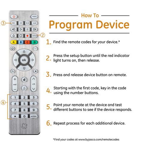 General Electric Universal Remote Manual