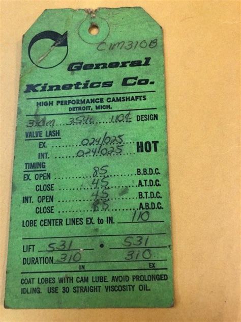 General Kinetics Cam Catalog