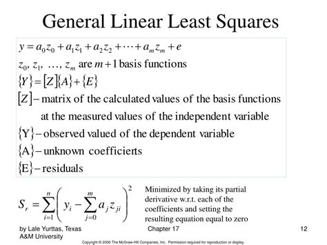 General Linear Least Squares And Nonlinear Regression