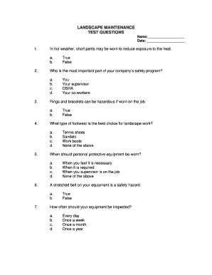 General Maintenance Competency Test