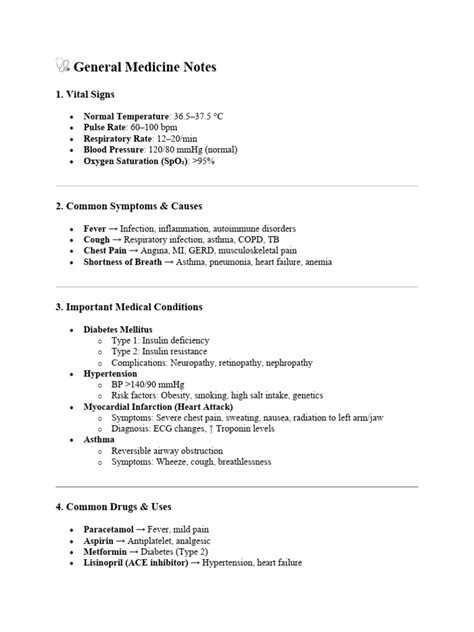 General Medicine Notes