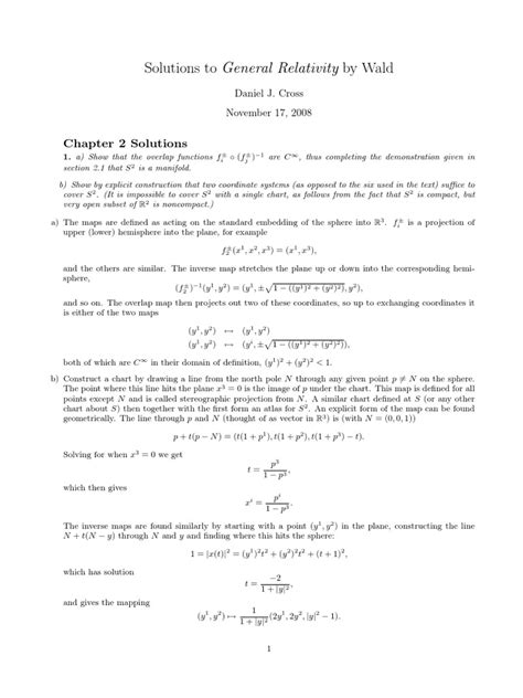 General Relativity Wald Solutions