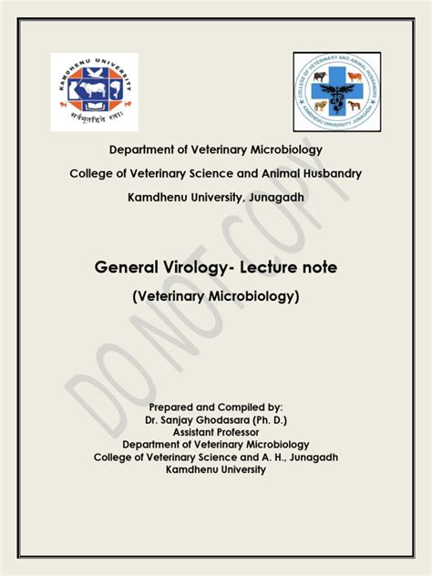 General Virology Lecture Notes