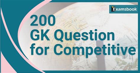 Full Download General Knowledge Questions And Answers For Competitive Exams 