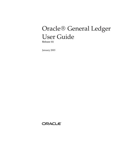 Read General Ledger User Guide 