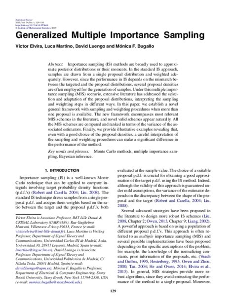 Generalized Multiple Importance Sampling