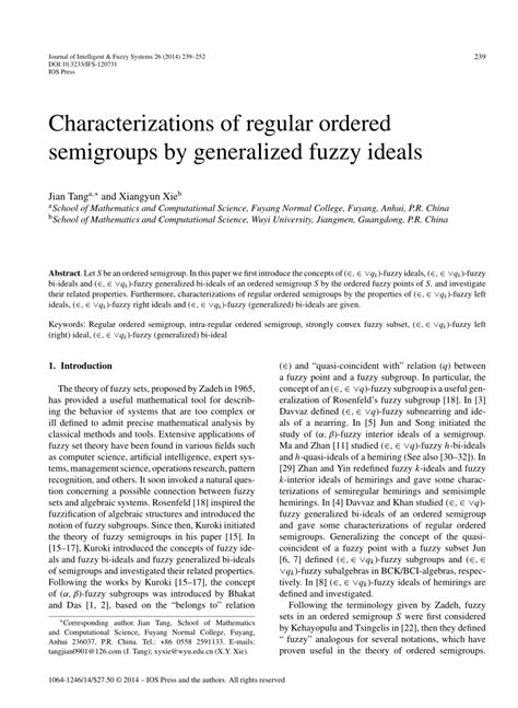 Read Online Generalized N Fuzzy Ideals In Semigroups 