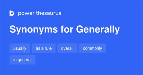 Generally Synonym