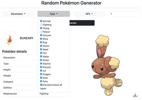 Generate Random Pokemon