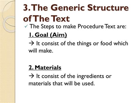 Generic Structure Of Procedure Text