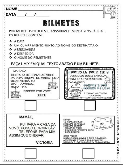 Genero Textual Bilhetes