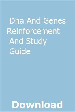 Genes Technologies Reinforcement And Study Guide Answers