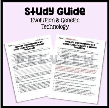 Full Download Genetic Technology Reinforcement Study Guide Answers 