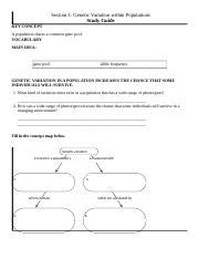 Full Download Genetic Variation Within Populations Study Guide Answers 
