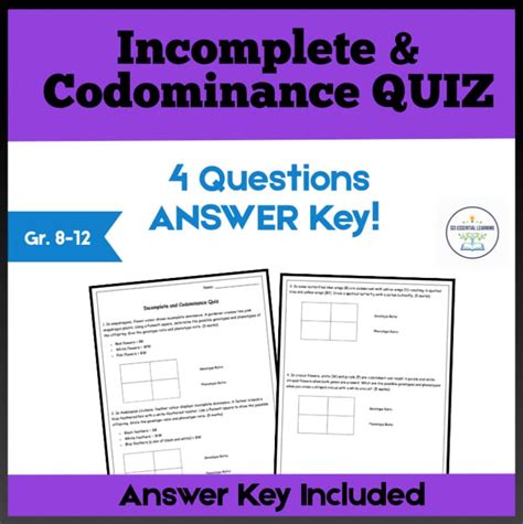 genetics codominance answer key