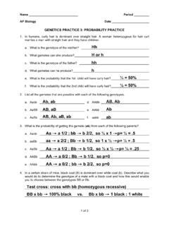 genetics practice 3 probability practice