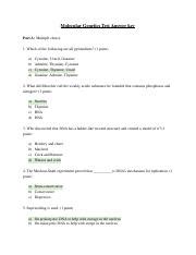 genetics test answer key