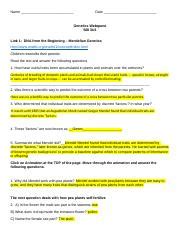 Genetics Webquest