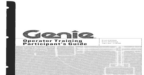 Read Online Genie Operator Training Guide Answers 