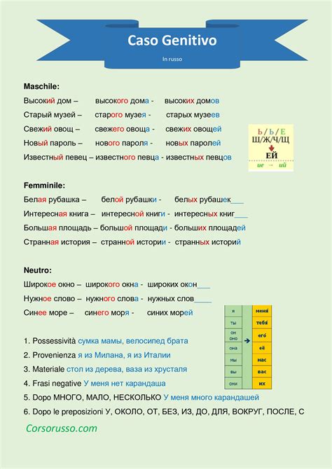 Full Download Genitivo Grammatica Russa 