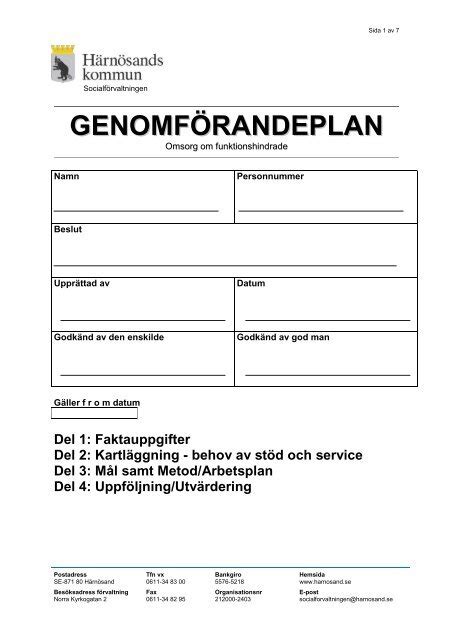 genomförandeplan mall sol
