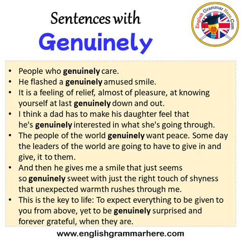 genuinely in english