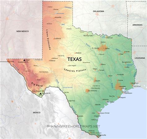 geography about texas