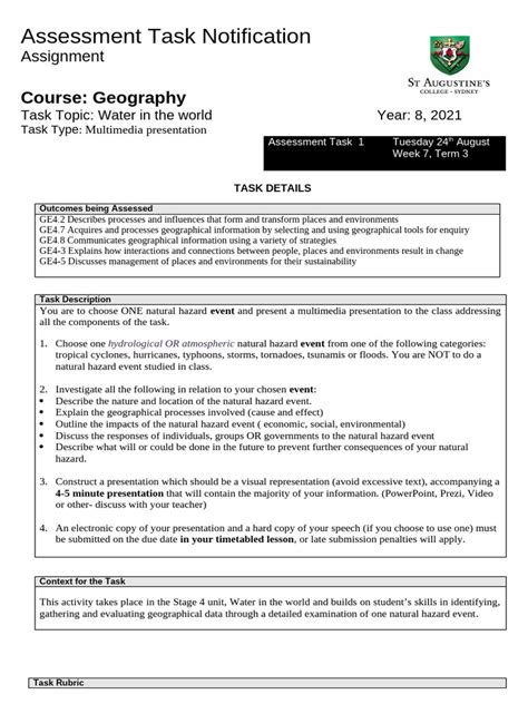 Geography Assessment Task 1 Data Handling Grade 12 Memorandum 2014