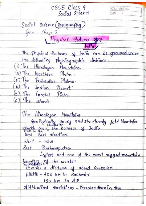 Geography Chapter 2 Class 9 Notes