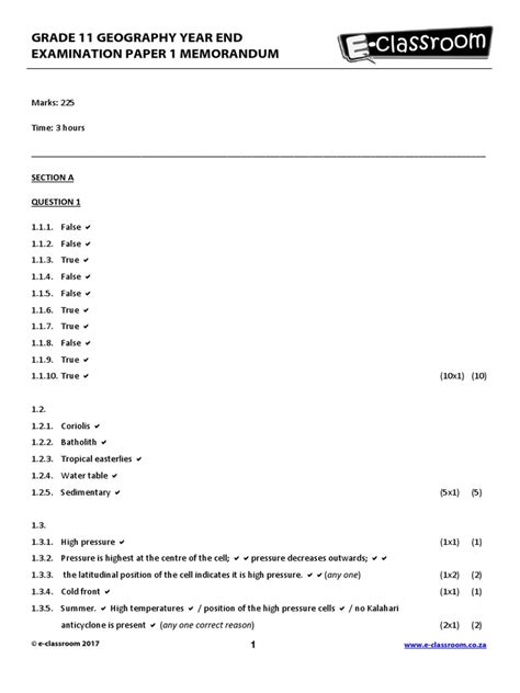 geography memo final exam grade 11