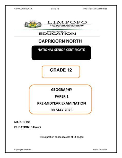 geography midyear examination grade 11