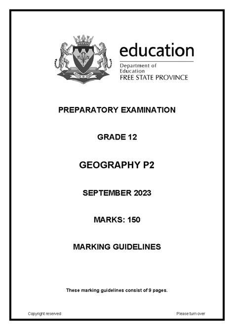 geography p2 memo