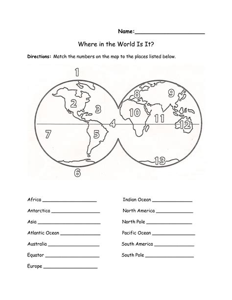 Geography Worksheet For Kindergarten   Oyohr Reiseimweb De - Geography Worksheet For Kindergarten