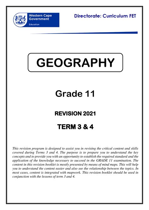 Read Geography Paper 1 Memorandum For Grade 11 Exam 2014 