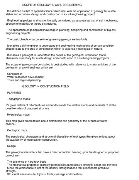 geology for civil engineering lecture notes