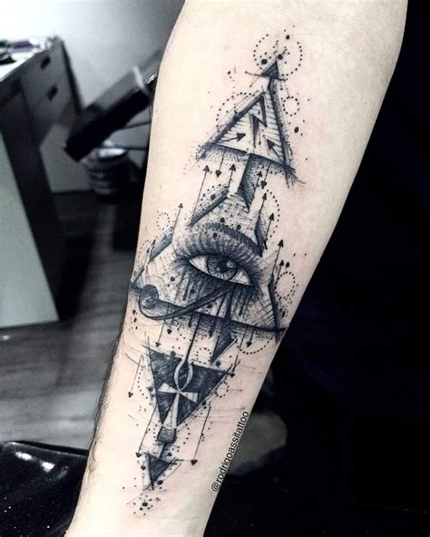 geometric eye of horus tattoo