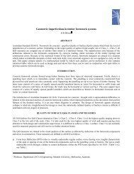 geometric imperfections in timber formwork systems
